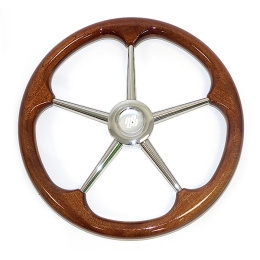 Колесо рулевое Ultraflex 400мм Махагон, немагнитная сталь (V.74)